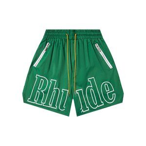 Rhude Green Casual Drawstring Shorts